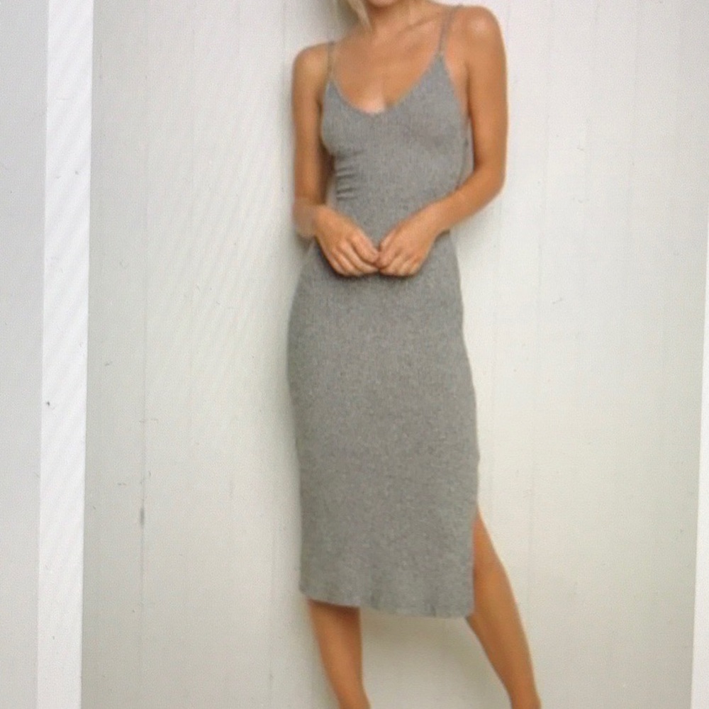 Brandy Melville gray maxi dress